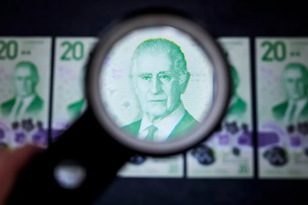 The portrait of King Charles III on the new Canadian...