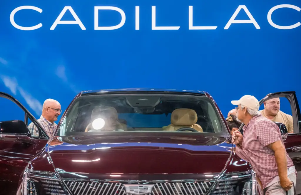 Visitors to the 2025 OC Auto Show check out the...