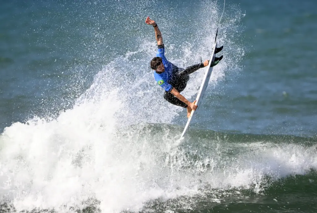 Yago Dora competes in Round 3 of the Trestles Pro...