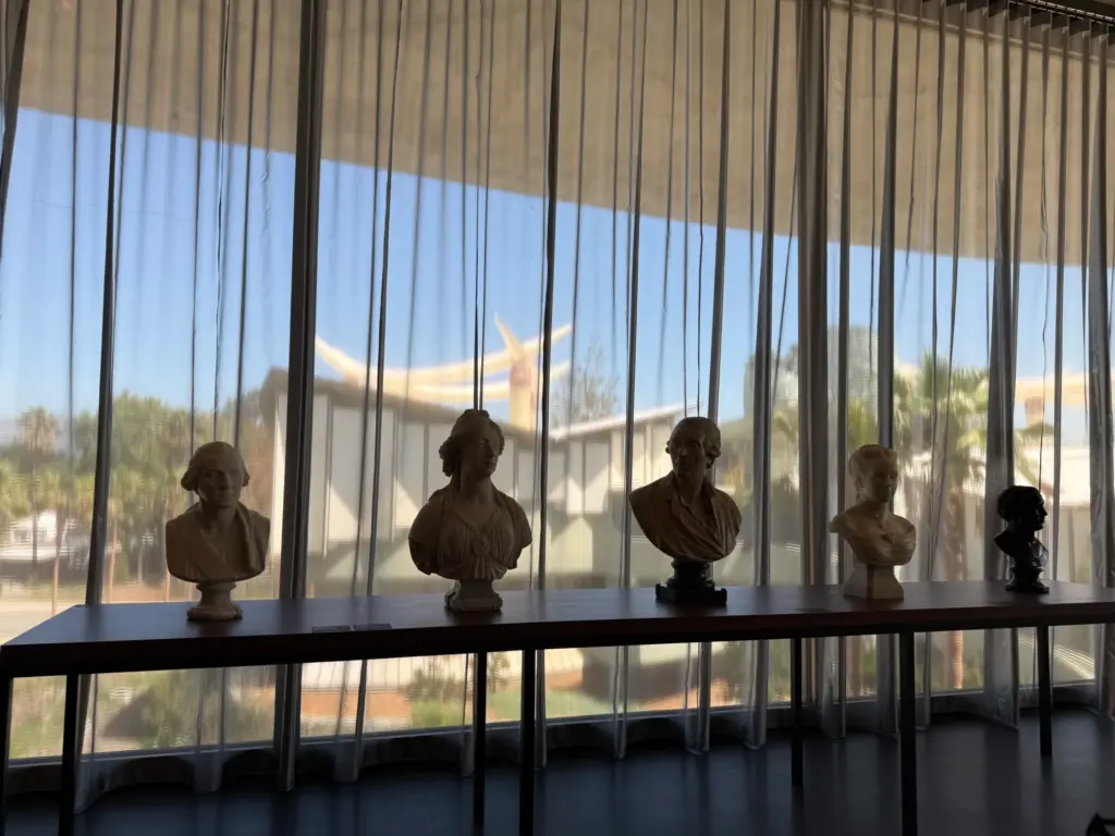 Busts in the new David Geffen Galleries at the Los...