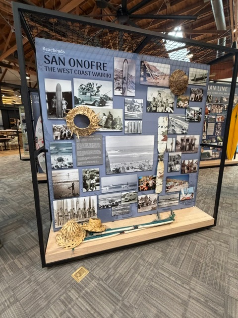 An exhibit at the the Surfing Heritage and Culture Center...