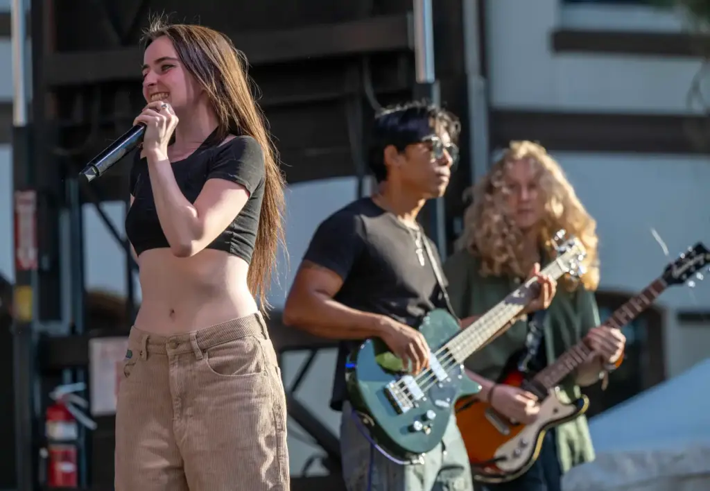Minor Strut performs on the main stage in the Orange...