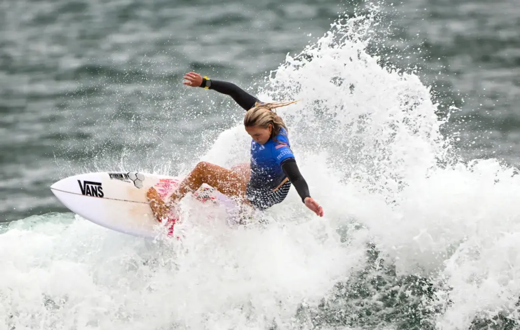 Bella Kenworthy competes in round 2 of the Trestles Pro...