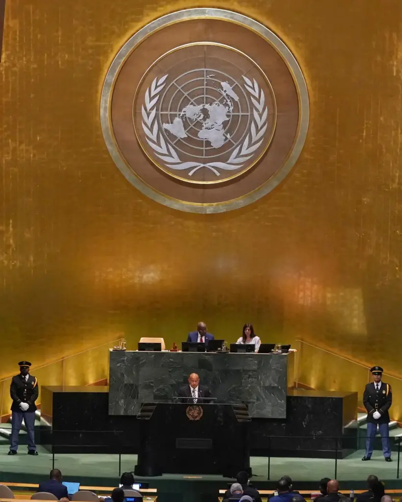 President of Naoero, David Ranibok Adeang addresses the 81st session...