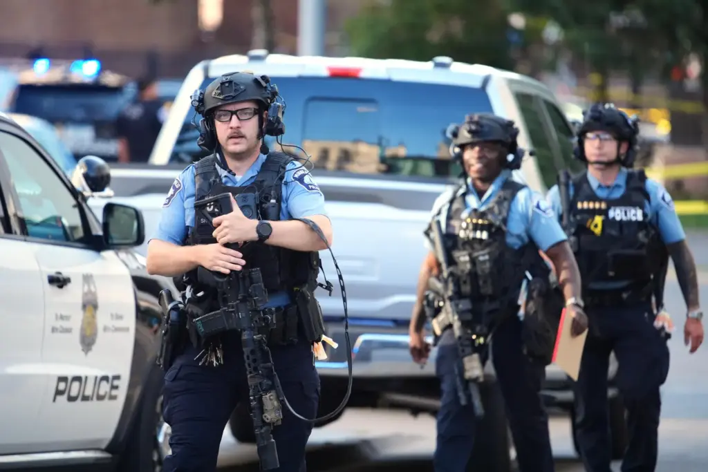 Police respond to a shooting Wednesday, Sept. 2, 2026, in...