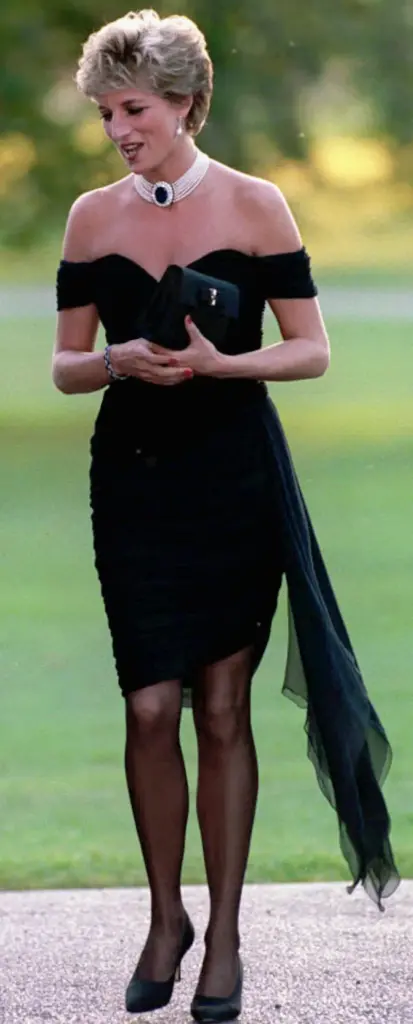 Britain's Diana, Princess of Wales, walks during a party given at the Serpentine Gallery in London.