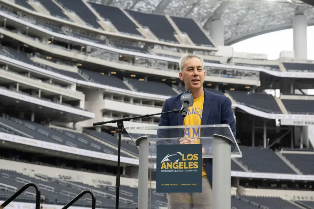 President of Team and Media Operations Kevin Demoff speaks during...
