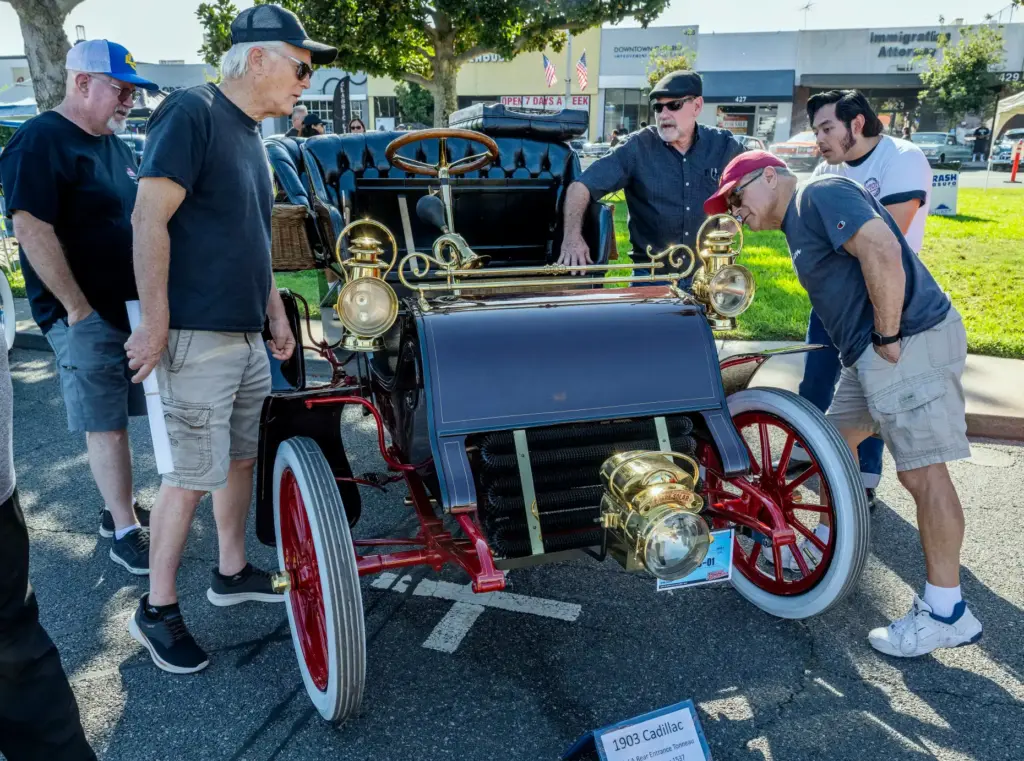 Greg Cosner from Upland shows off his 1903 Cadillac to...