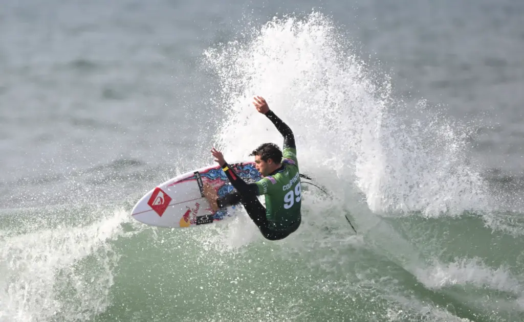 Griffin Colapinto competes in Round 3 of the Trestles Pro...