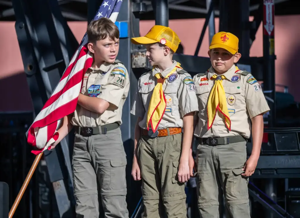 Members of Boy Scout Troop 241, Orangeâs oldest troop, participate...