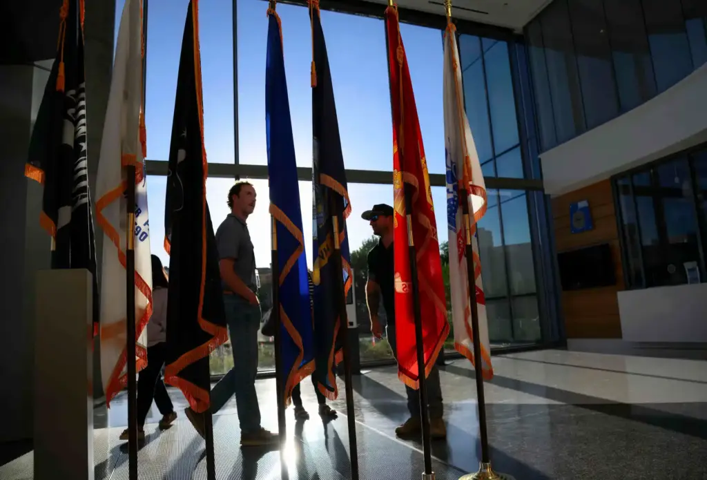 The lobby of the new Garden Grove Public Safety Facility...