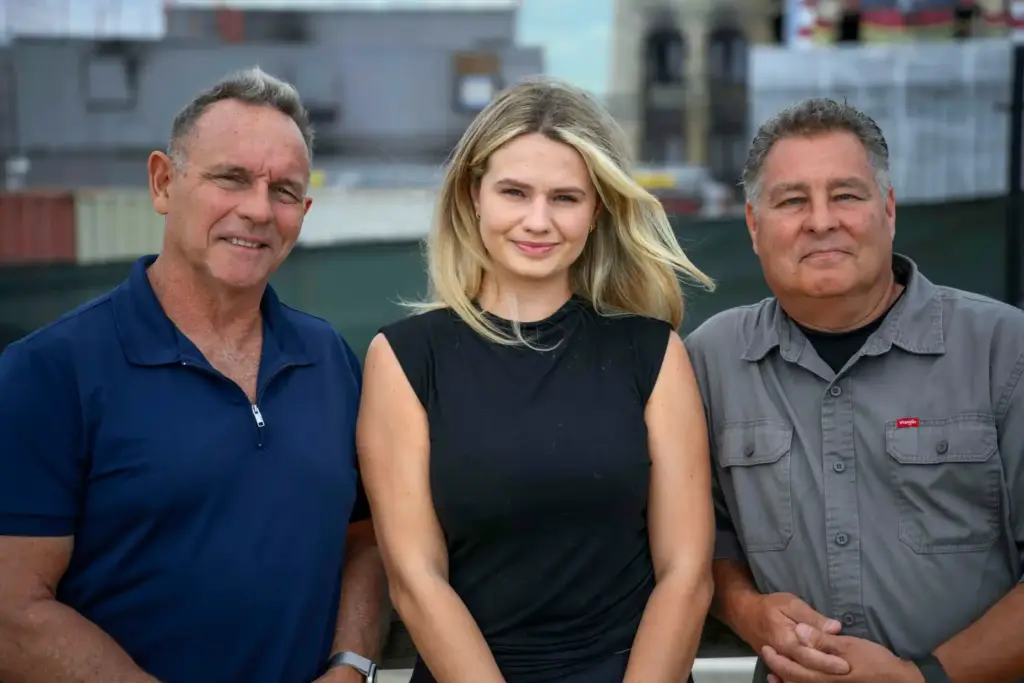 Andre Mouchard, Sierra van der Brug and Jeff Gritchen, from...