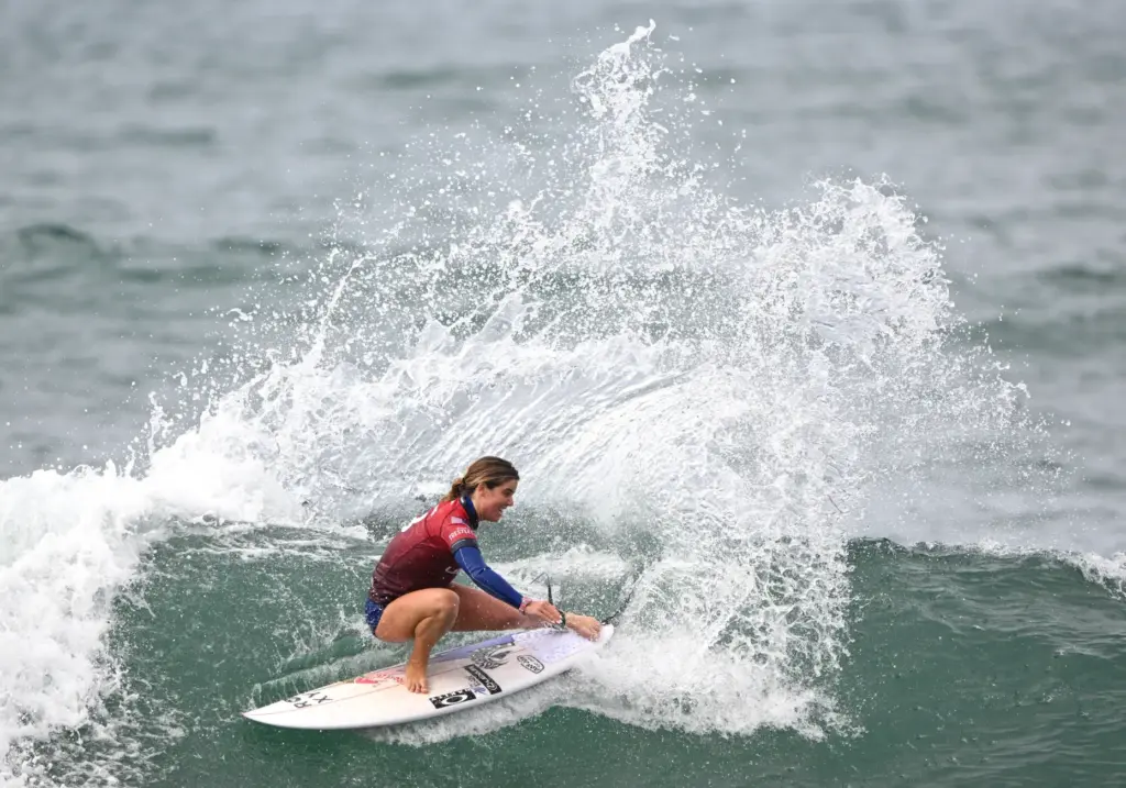 Caroline Marks competes in round 2 of the Trestles Pro...