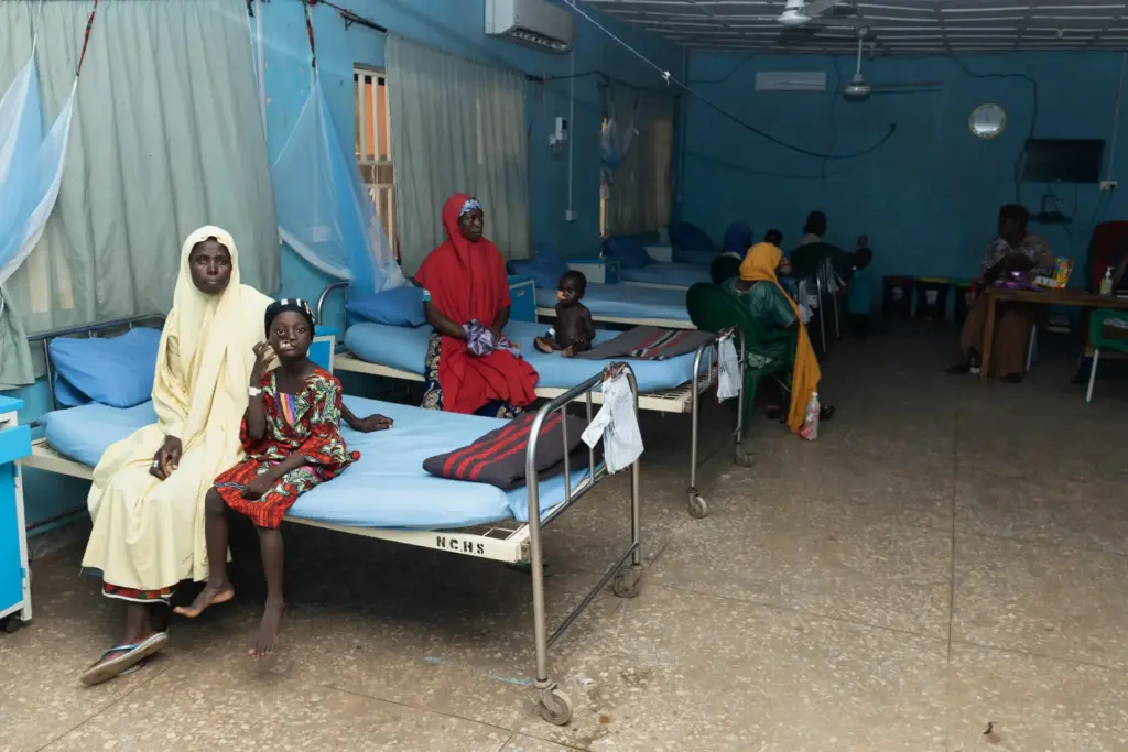 Hajira Sahabi, 2nd left, and other children who underwent facial...