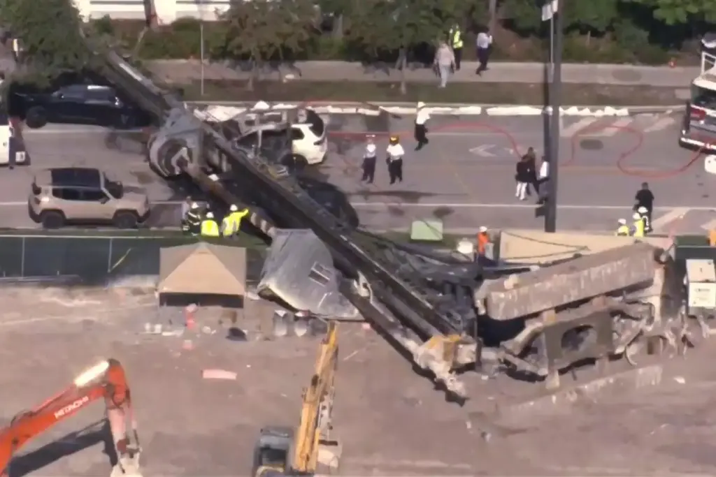 This image taken from a WSVN video shows Miami authorities...