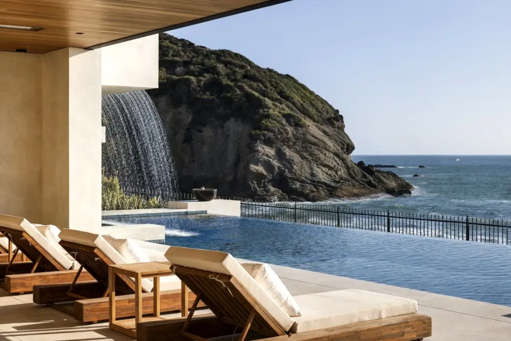 Automated Otiima glass doors open to create 44-foot-wide openings on...
