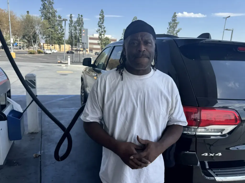 Lee Wright of Rialto, says he rarely fills his tank...
