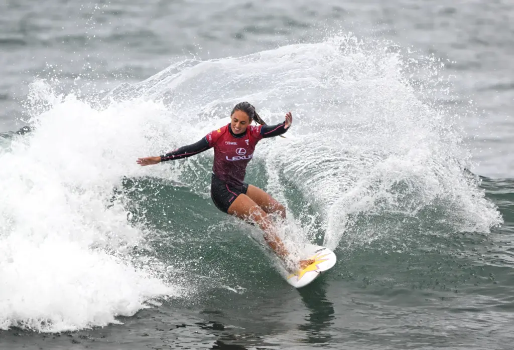 Nadia Erostarbe competes in round 2 of the Trestles Pro...