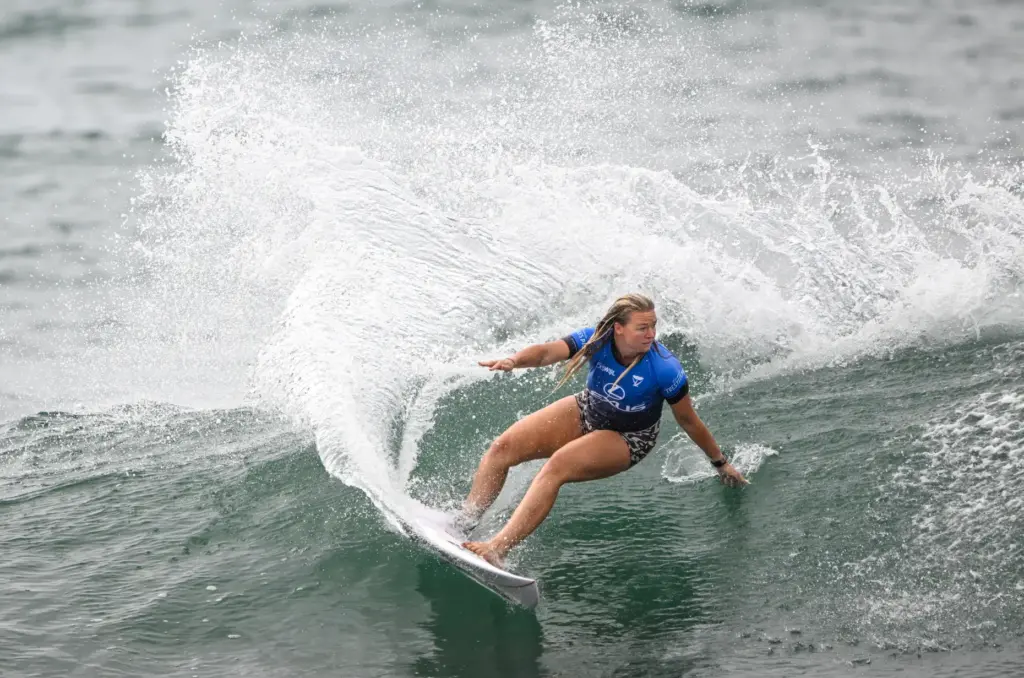 Kirra Pinkerton competes in round 2 of the Trestles Pro...