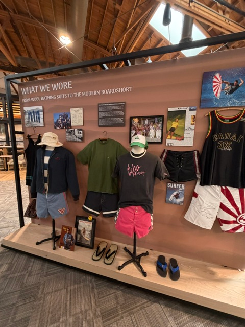 An exhibit at the the Surfing Heritage and Culture Center...