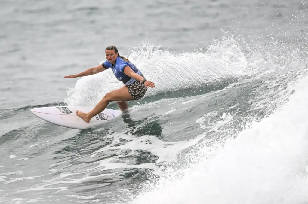 Kirra Pinkerton competes in round 2 of the Trestles Pro...