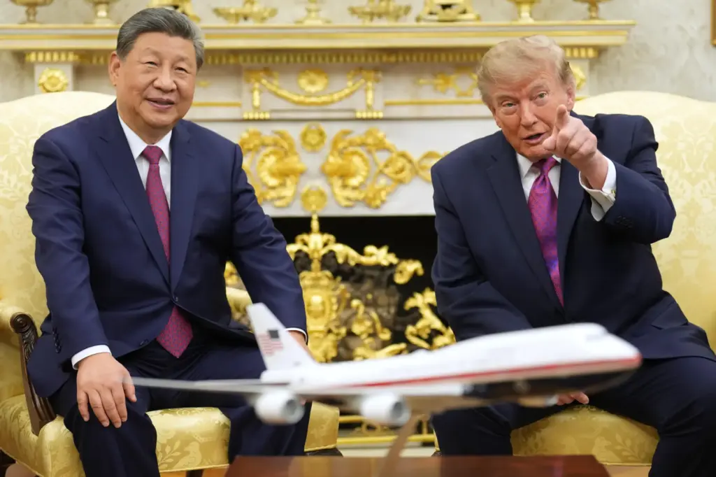 President Donald Trump and China’s President Xi Jinping meet in...
