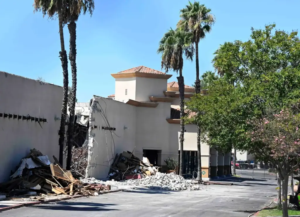 Demolition of the former Kmart in the Mission Grove Shopping...