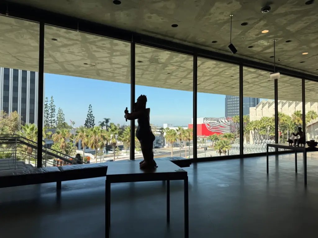 Artworks in the new David Geffen Galleries at the Los...