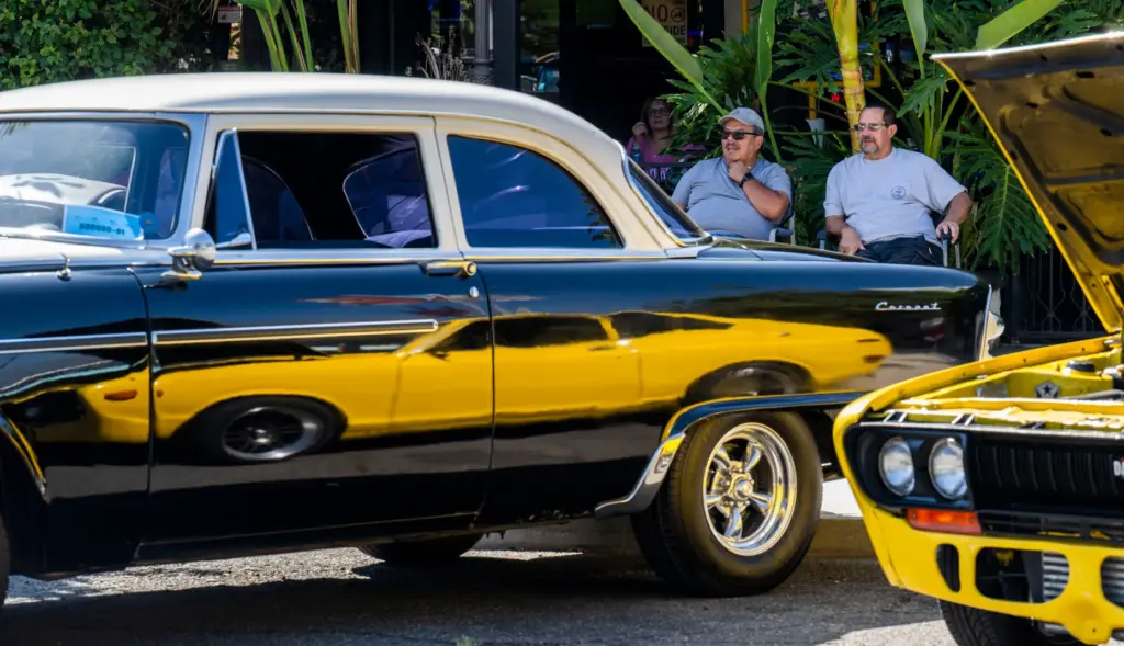 Classic car enthusiasts enjoy the Route 66 Cruisin’ Reunion as...