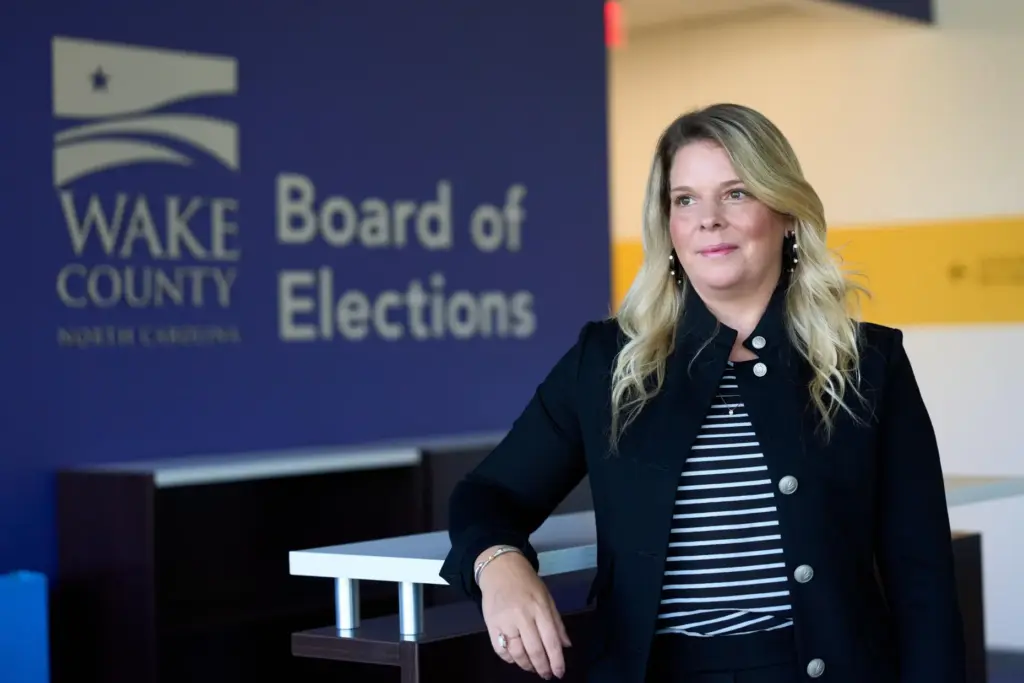 Olivia McCall, director of the Wake County Board of Elections,...