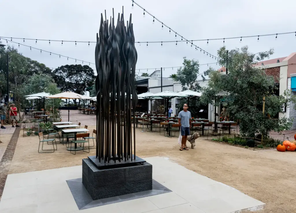 A kelp forest-inspired fountain is part of improvements at the...
