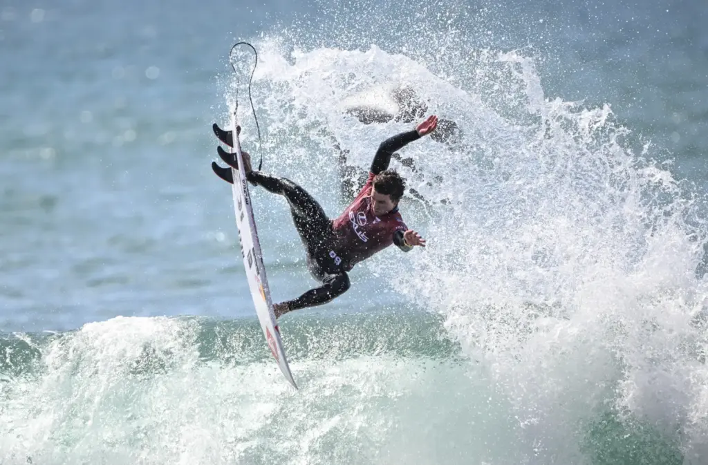 Griffin Colapinto competes in round 2 of the Trestles Pro...