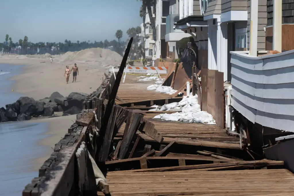 The Long Beach Peninsulaâs battered historic boardwalk on Wednesday, September...