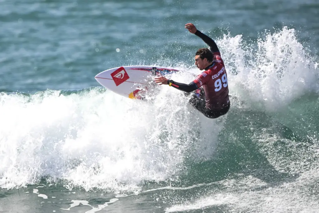 Griffin Colapinto competes in round 2 of the Trestles Pro...