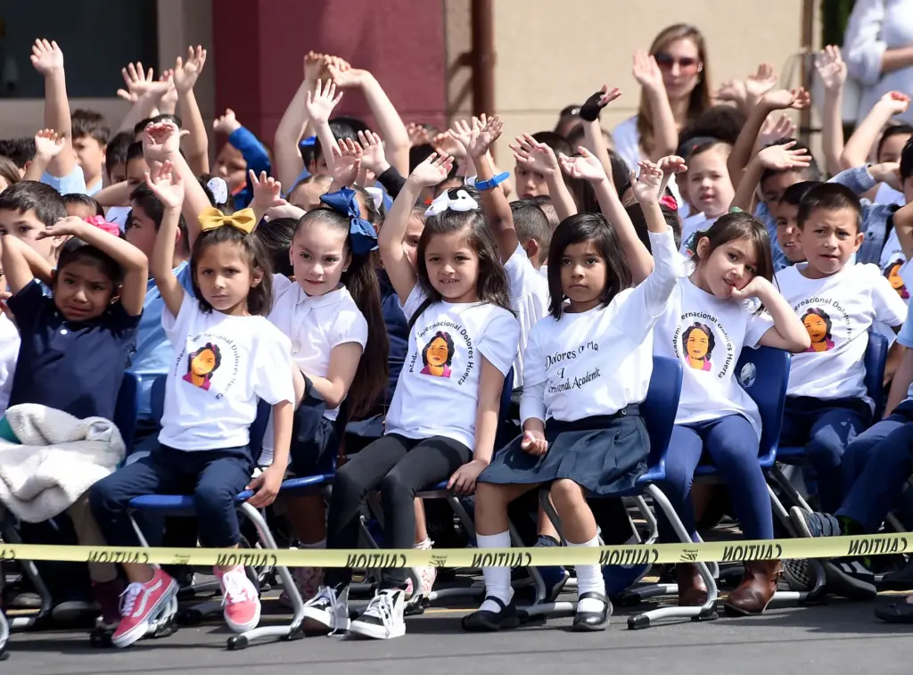 Students take part in the first Dolores Huerta Day at...