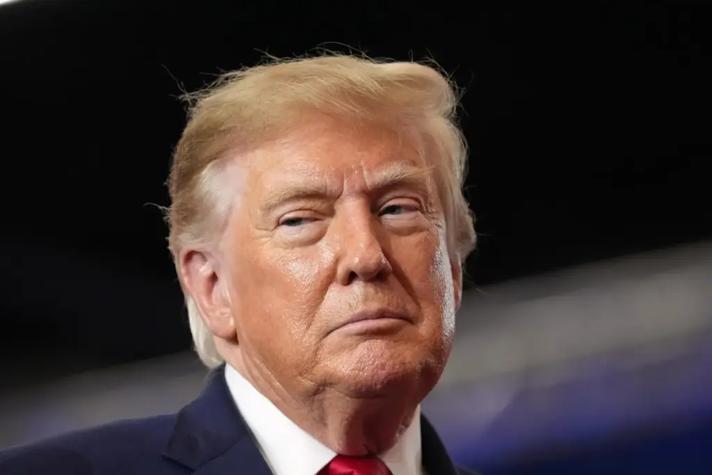 President Donald Trump speaks at a campaign rally at the...