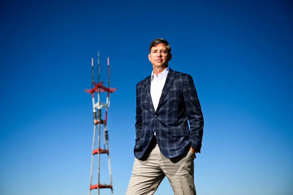 Public Media Company CEO Tim Isgitt sits for a portrait.