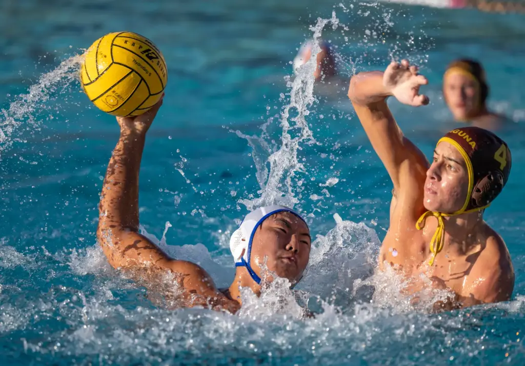 Valenciaâs Kailer Kim takes a shot on goal during a...