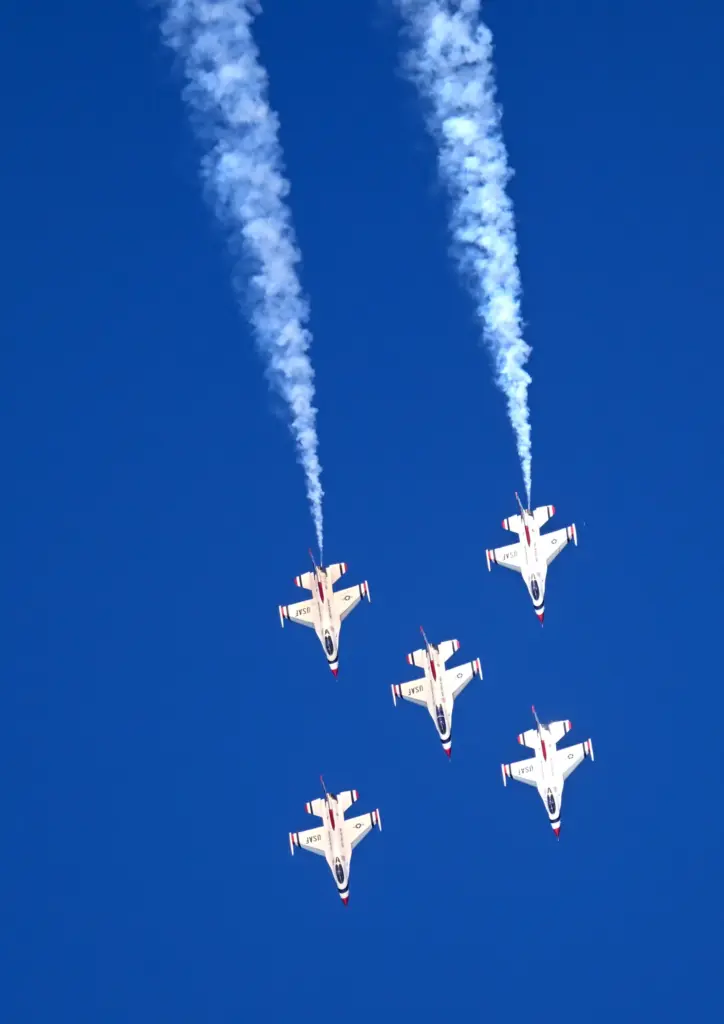The United States Air Force Thunderbirds perform during the Pacific...