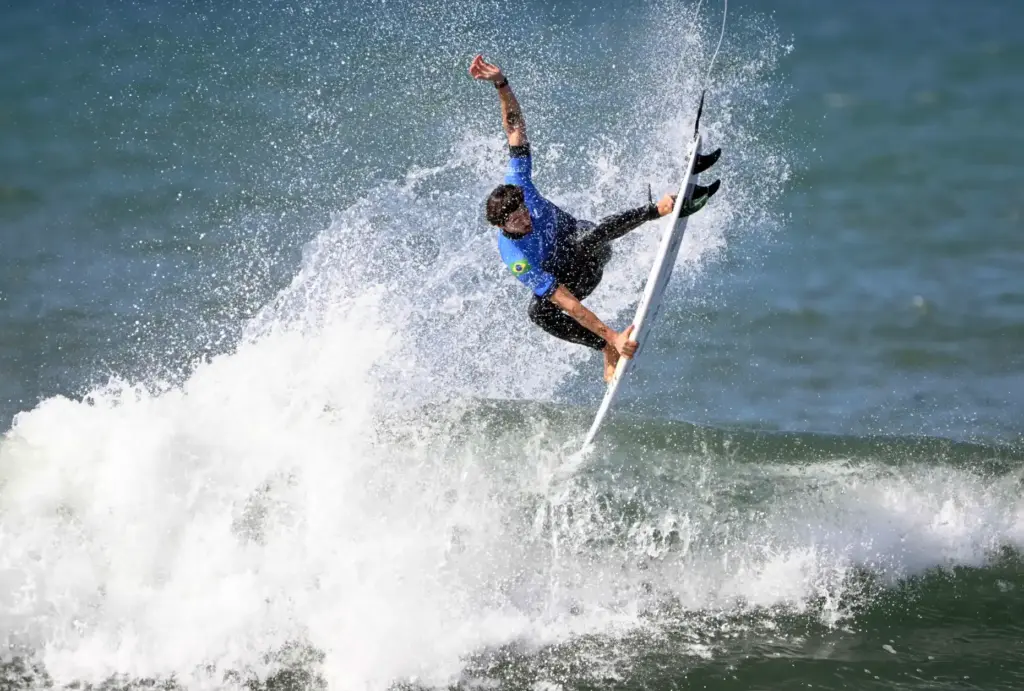 Yago Dora competes in Round 3 of the Trestles Pro...