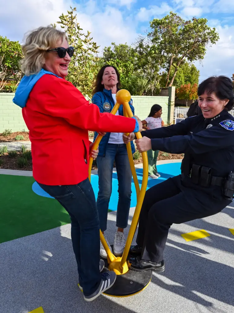 Orange County Supervisor Katrina Foley, left, California Assemblywoman Cottie Petrie-Norris,...