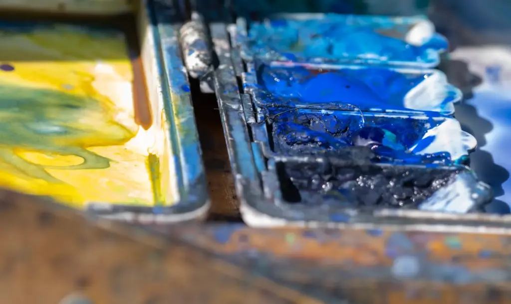 Saturated colors are on the palette of artist Geoff Allen...