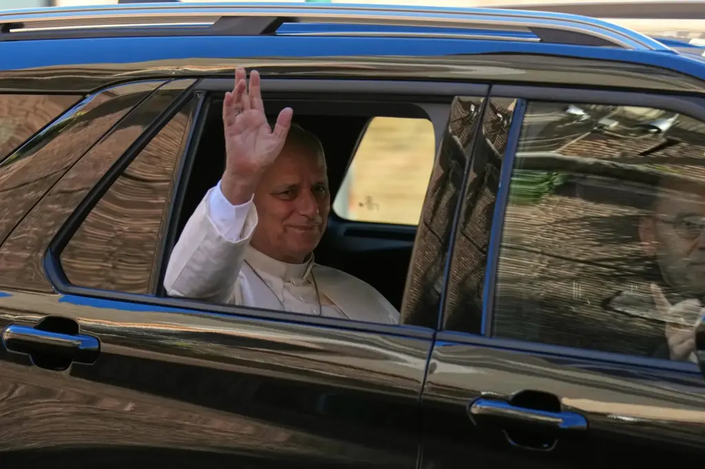 Pope Leo XIV leaves the Vatican for the Agostino Gemelli Polyclinic in Rome.