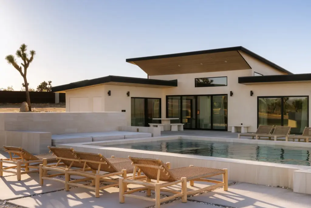 A poolside view of the house. (Photo by Cristian Cruzio)