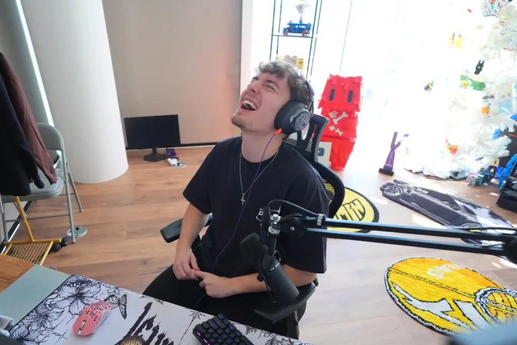 Competitive gamer and Twitch streamer Cody “Clix” Conrod conducts a...