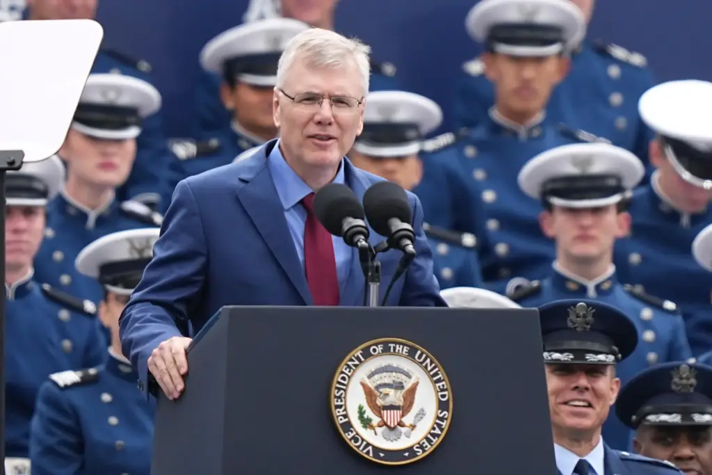 FILE – Secretary of the Air Force Troy Meink speaks...