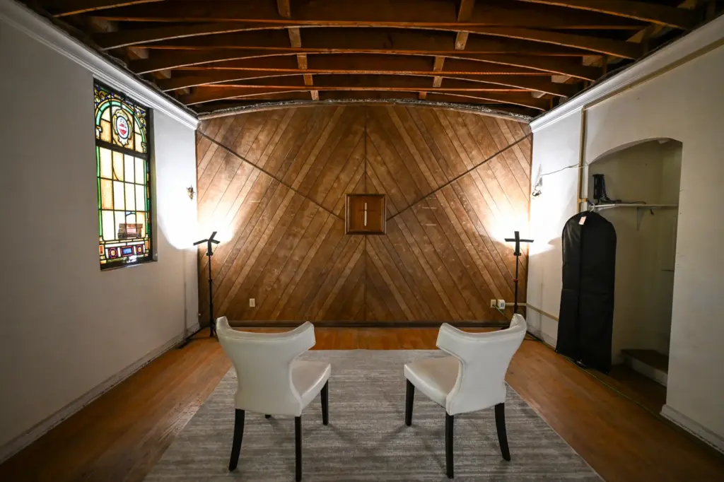 The original 1930s chapel inside a future House of Discernment...