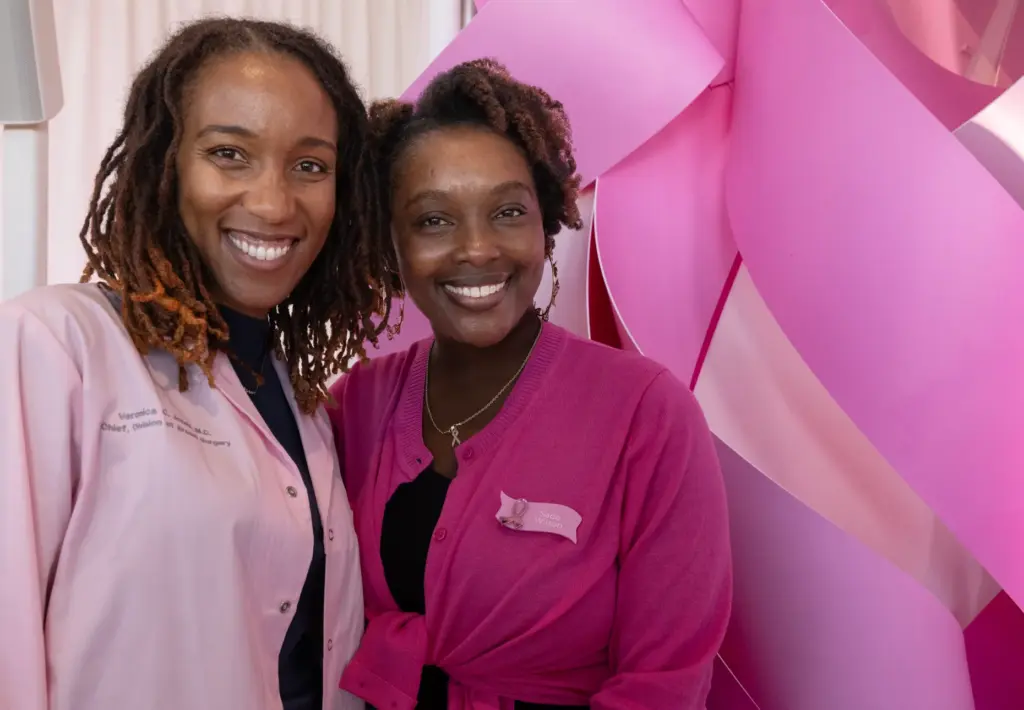 Dr. Veronica Jones, left, a surgeon with City of Hope...