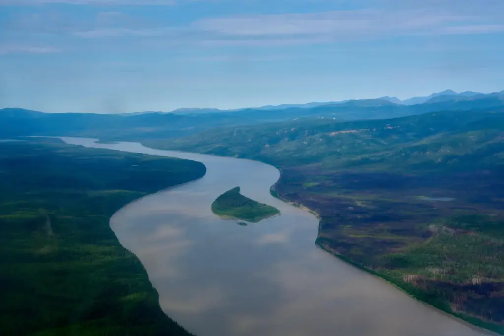 The Yukon River winds through Alaska, Friday, July 10, 2026....