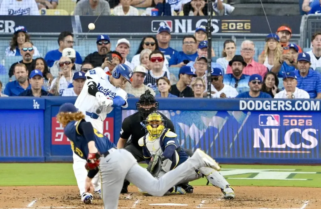 Dodgers star Shohei Ohtani hits a three-run home run off...